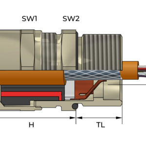 Кабельные вводы EMC с заземлением экрана для бронированных кабелей E-Vela - Фурнитура MESAN