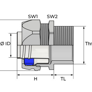 Фитинг прямой для металлорукава, внутр. резьба - Фурнитура MESAN