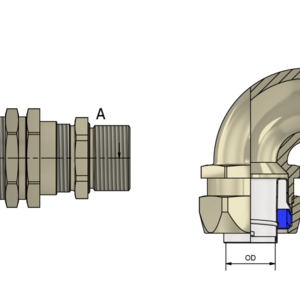 Фитинги 90° для гибких кабелепроводов и небронированных кабелей Lupus - Фурнитура MESAN