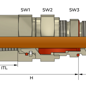Вводные накручивающиеся фитинги для металлорукавов, для применения в условиях повышенной взрывоопасности с взрывонепроницаемой оболочкой (Ex d/e) E-Cygnus - Фурнитура MESAN