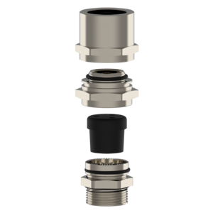 Накручивающиеся фитинги для металлорукавов с обжимными вставками для ввода нескольких кабелей (проводов), для применения в условиях повышенной взрывоопасности с взрывонепроницаемой оболочкой (Ex d/e) Phoenix - Фурнитура MESAN