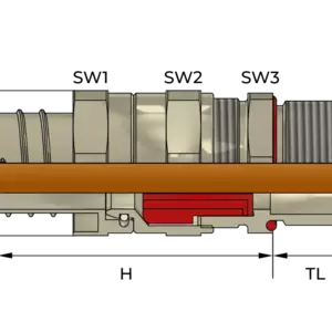 Фитинги прямые для соединения с металлорукавом, для применения в условиях повышенной взрывоопасности, с взрывонепроницаемой оболочкой (Ex d/e) Corvus - Фурнитура MESAN