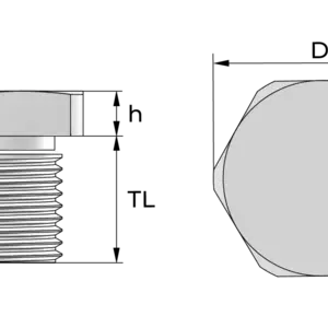   Заглушки с шестигранной головкой, металл - Фурнитура MESAN