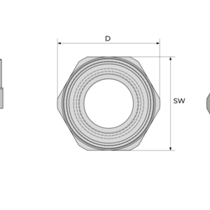 Переходники с меньшей резьбы на большую для применения в условиях повышенной взрывоопасности с взрывонепроницаемой оболочкой (Ex d/e) Apus - Фурнитура MESAN