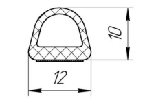 Уплотнитель РГ-141LT/РГ-141В (12х10) - Фурнитура MESAN
