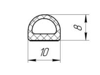 Уплотнитель РГ-172В (10х8) - Фурнитура MESAN