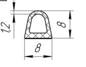 Уплотнитель РГ-164В (8х8) - Фурнитура MESAN